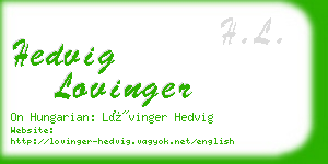 hedvig lovinger business card